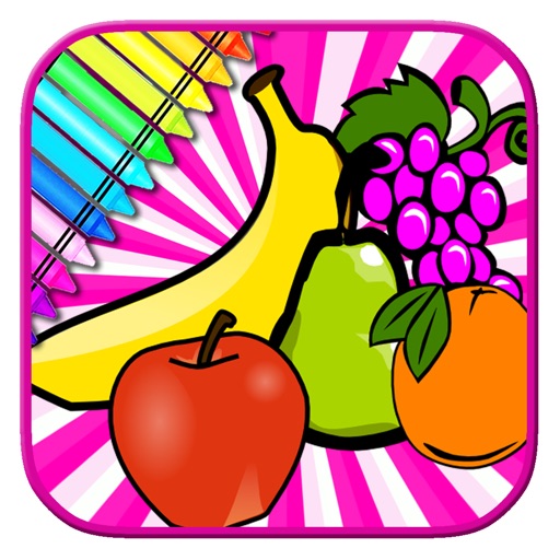 Fruits Party Coloring Book Kids Game Free Version iOS App