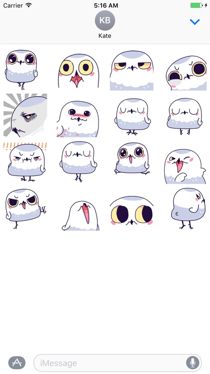White Owl - Animated Stickers And Emoticons
