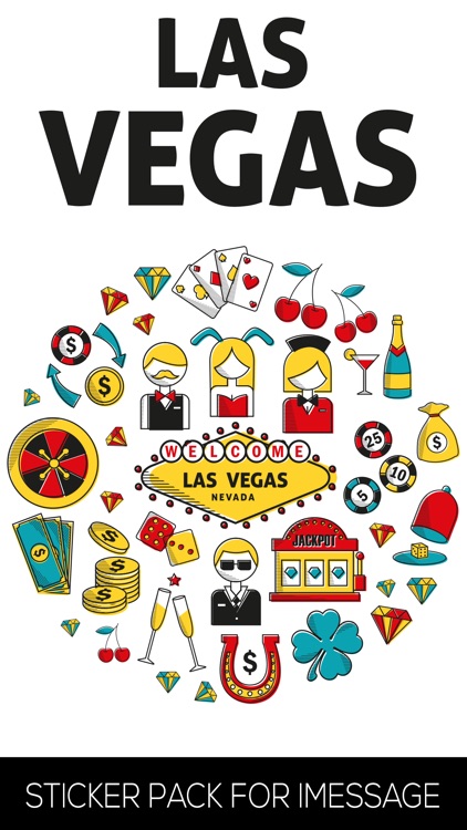 Las Vegas Stickers - Casino, Jackpot and Roulette