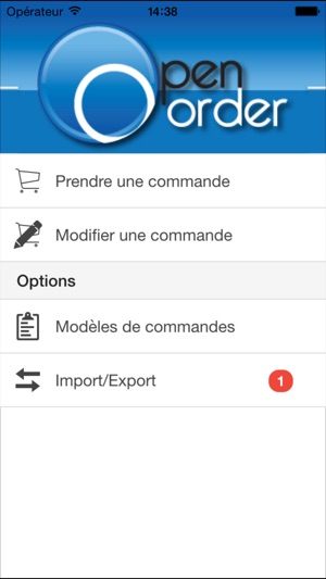 Open Order Prise de Commandes