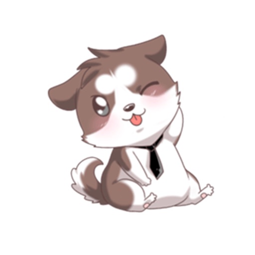 Cute Husky Dog Sticker