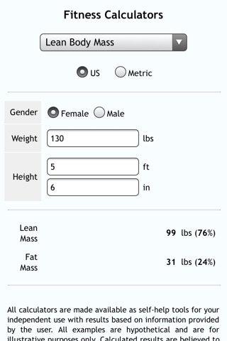 Fitness Calcs screenshot 4
