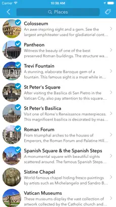 Screenshot 3 Roma - mapa sin conexión con guías de ciudades iphone