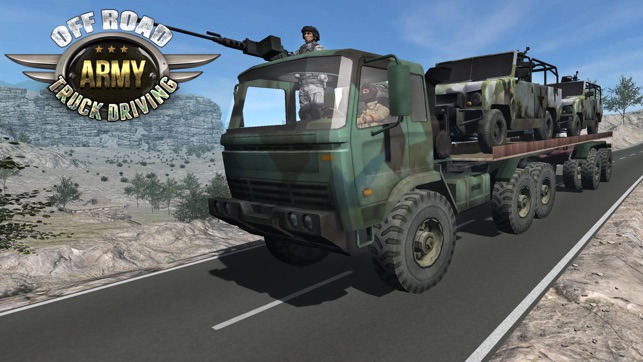 關閉道路重駕駛-軍隊運輸貨物的遊戲