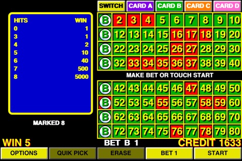 Keno 4 Multi Card - Las Vegas Casino screenshot 4