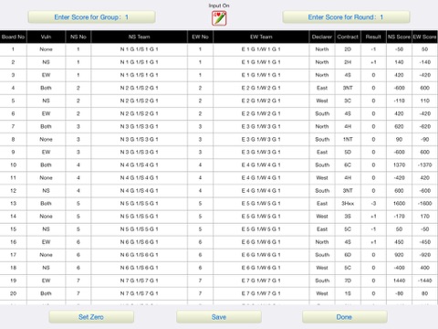 BridgePairsScore screenshot 3