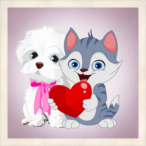 Cute Kitty and Puppy Stickers