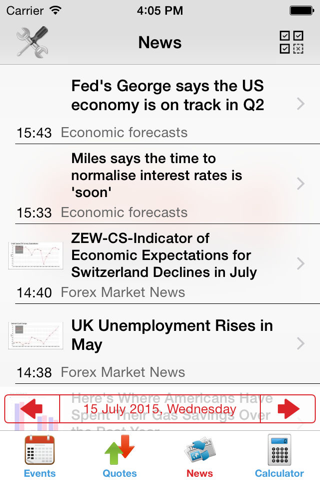 Экономический календарь Forex FxTeam screenshot 4