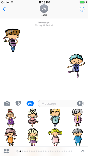 Cartoon Kids Emoji Sticker for iMessage #4(圖1)-速報App