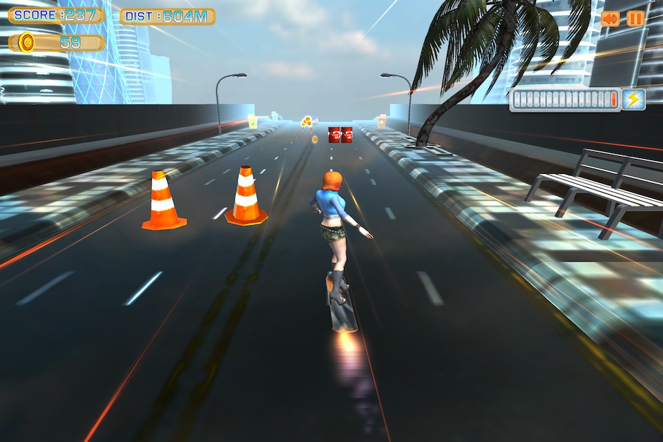 Surfer Chick: Dash, Jump & Dodge Skate 3D Action screenshot 2