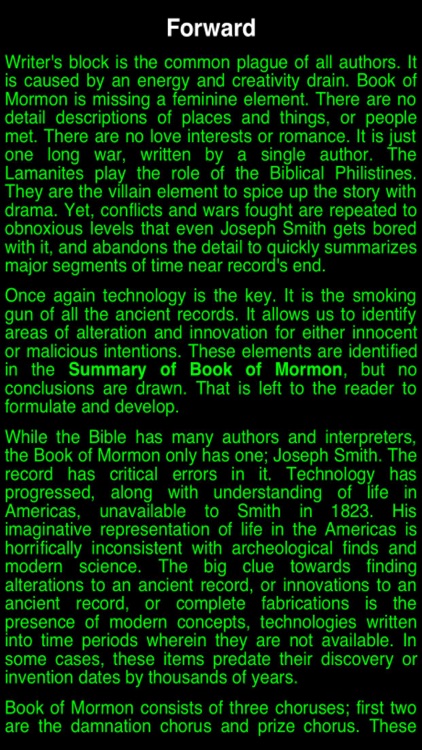 Summary Book of Mormon (part I)