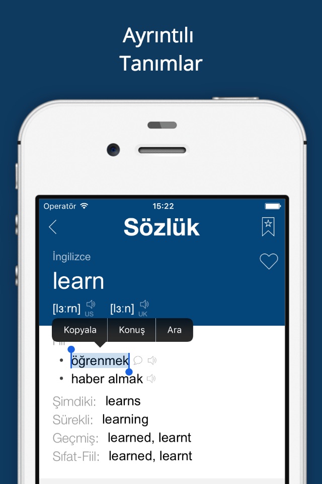 Turkish English Dictionary Pro screenshot 2