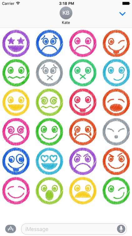 Nice emoticon stickers set