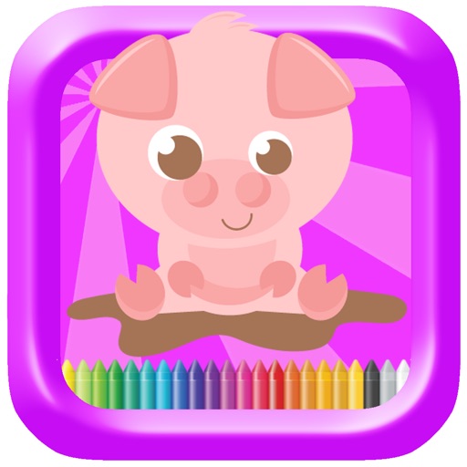 Kids Coloring Pig Game icon