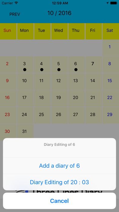 ThreeLinesDiary screenshot 3