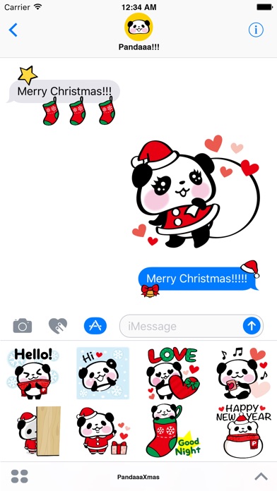 パンダぁー クリスマス ステッカー for iMessageのスクリーンショット1 パンダぁー クリスマス ステッカー for iMessageのスクリーンショット1