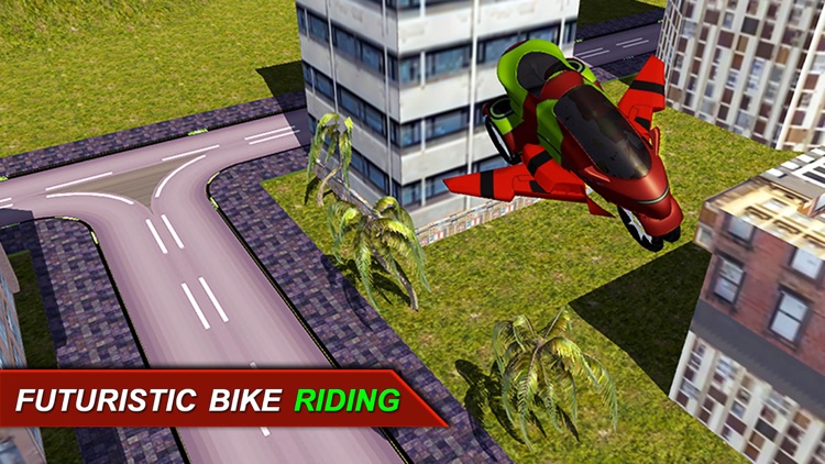 Flying Motor Bike Stunt 3D; Futuristic Simulator