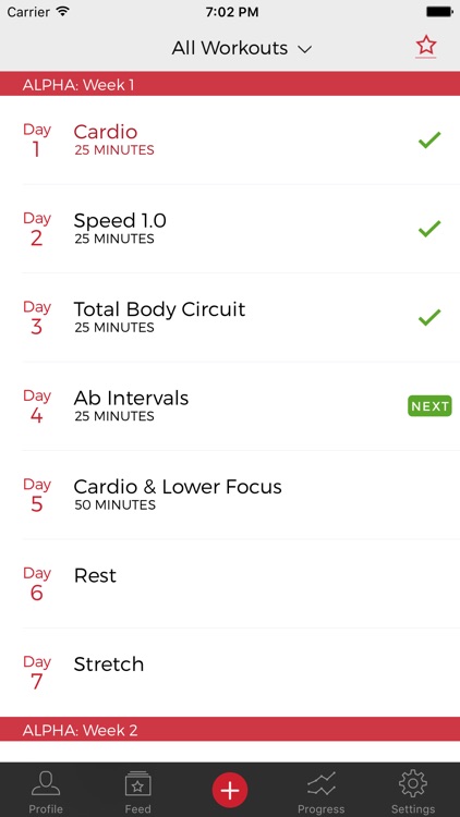 Pro Tracker for 25 Minute Workout