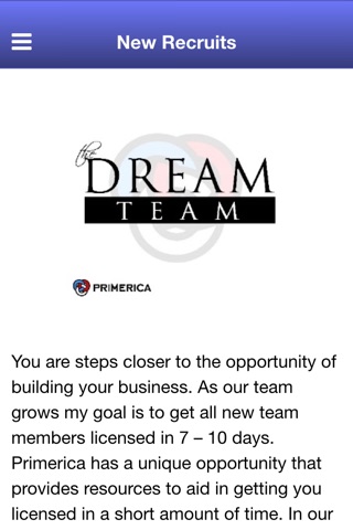 Dream Team App screenshot 2