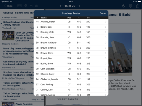 Football News - Dallas Cowboys - náhled