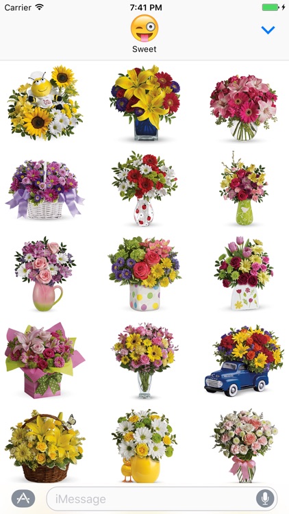 Get Well Flowers Sticker - Flower Bouquet
