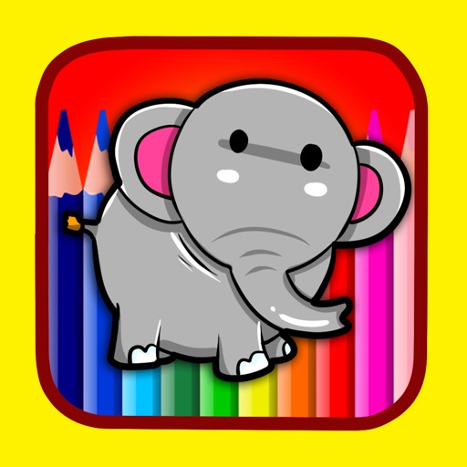 Exercise Painting and Coloring Elephant Animal for Preschool