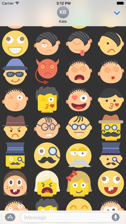 Emoticons Stickers Emojis for iMessage Chat