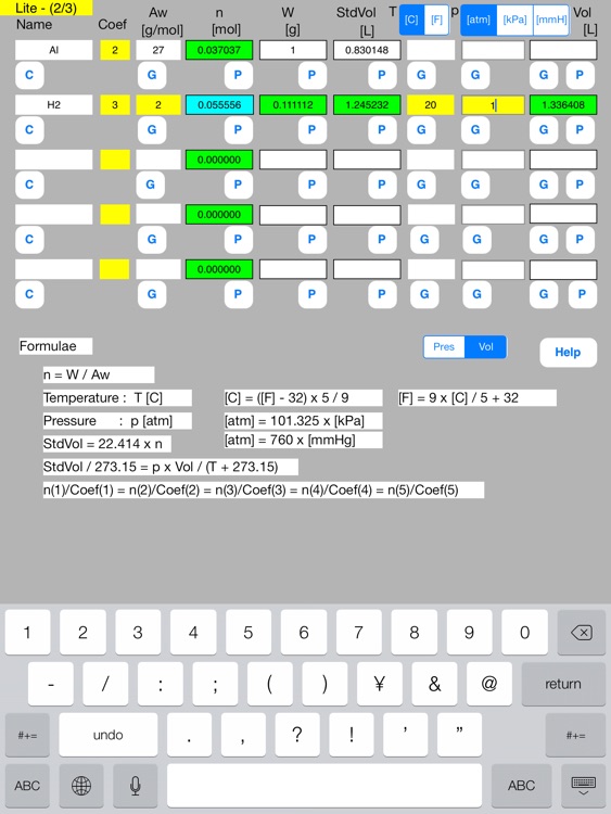 Mol Calculator Lite screenshot-3