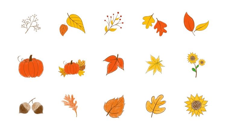 Happy Autumn Hand Drawn Stickers