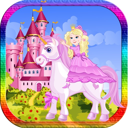 Princess and Unicorns Coloring Book for Girl Kids icon