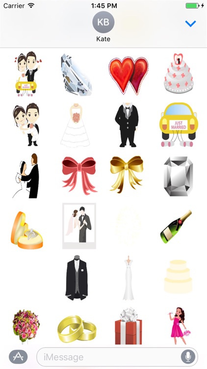 Adorable Wedding Stickers for iMessage