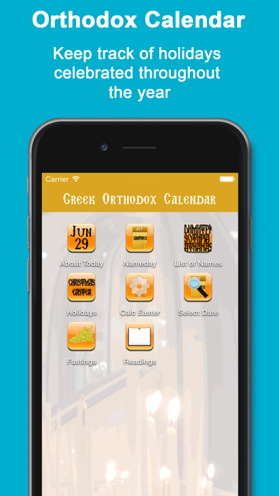 Greek Orthodox Calendar Screenshot 1