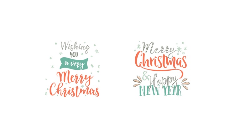 Merry Christmas Lettering Stickers screenshot-2