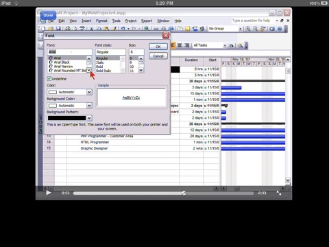 Video Training for Project 2007 HD screenshot 3