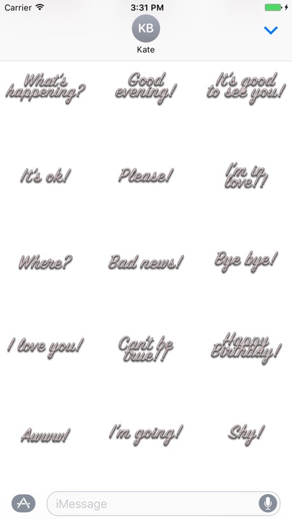 Expressions Stripes Stickers for iMessage