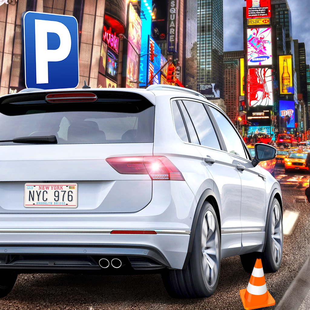New York City Car Taxi and Bus Parking Simulator App Icon