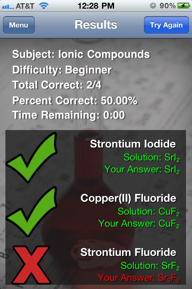Chemistry Formula Practice Free screenshot 4