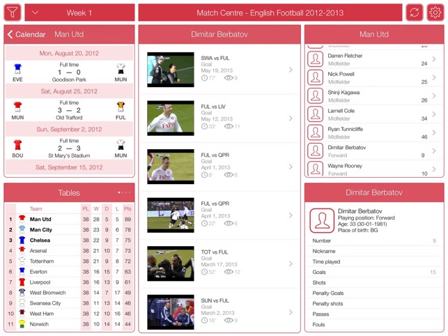 English Football 2012-2013 - Match Centre(圖3)-速報App