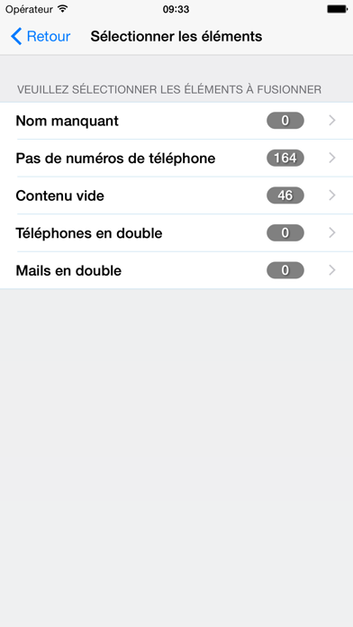 Nettoyer contacts en double Nettoyer contacts en double