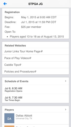 Southern Texas PGA Junior Tour(圖4)-速報App