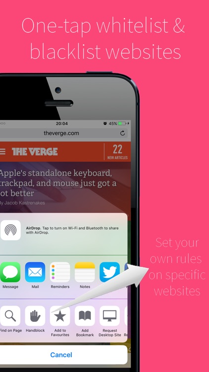 Handblock - Peace browsing without ads & trackers