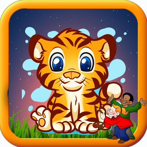 Kids Game Tiger Coloring Version Icon