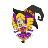 Lilly The Pumpkin Witch Stickers