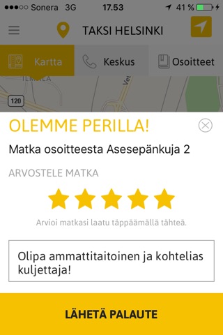 Taksi Helsinki screenshot 4