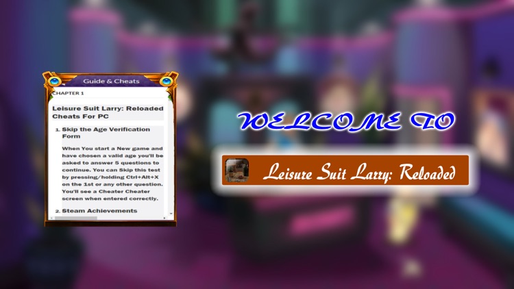 Guide for Leisure Suit Larry: Reloaded Game
