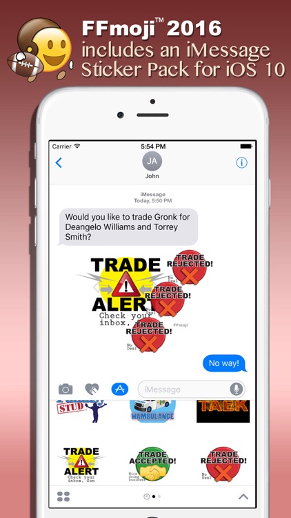 FFmoji 2016 - Your Fantasy Football Emoji Keyboard screenshot-4