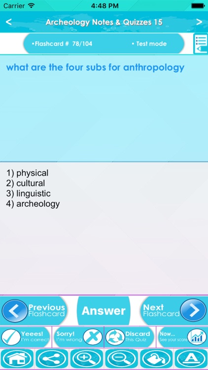 Archeology Test Bank App- Terms,Concepts & Quizzes
