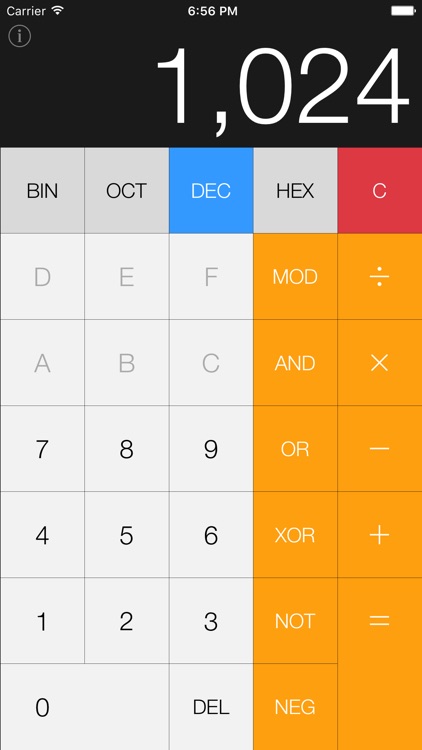 Hex Calc - simple pocket calculator