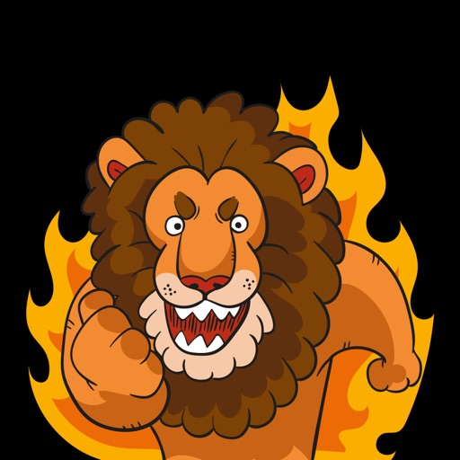 Lion Stickers Wild Predator Emoji Set For Chat By Victor Verdu