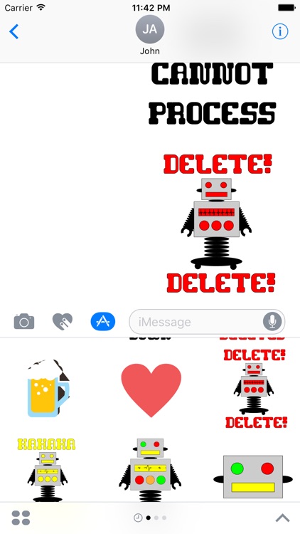 Animated Retro Robot Stickers